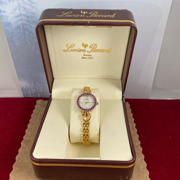 NIB Lucien Piccard Watch 8:25 inch long 1  inch in diameter - Picture 1 of 8